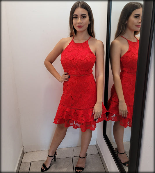 VESTIDO ROJO CROCHET