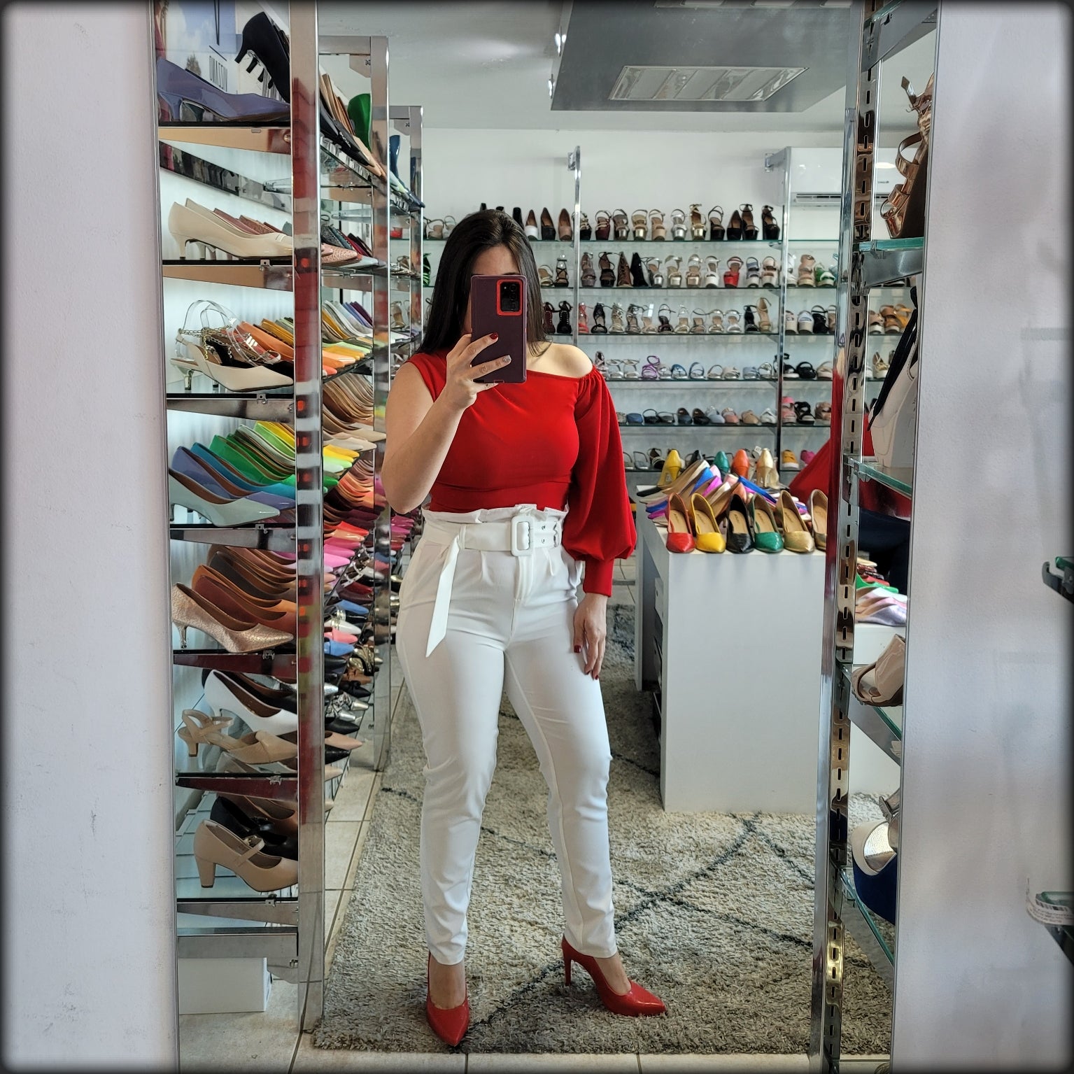 Pantalon Largo Paper Bag Blanco