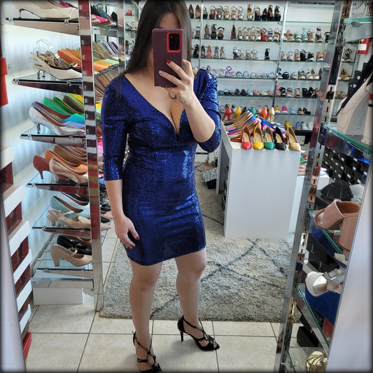 VESTIDO CORTO DE BRILLO ROYAL CORTE V