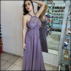 VESTIDO LARGO ENCJE ARRIBA ESPALDA AFUERA