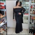 VESTIDO LARGO SIRENA MANGA LARGA