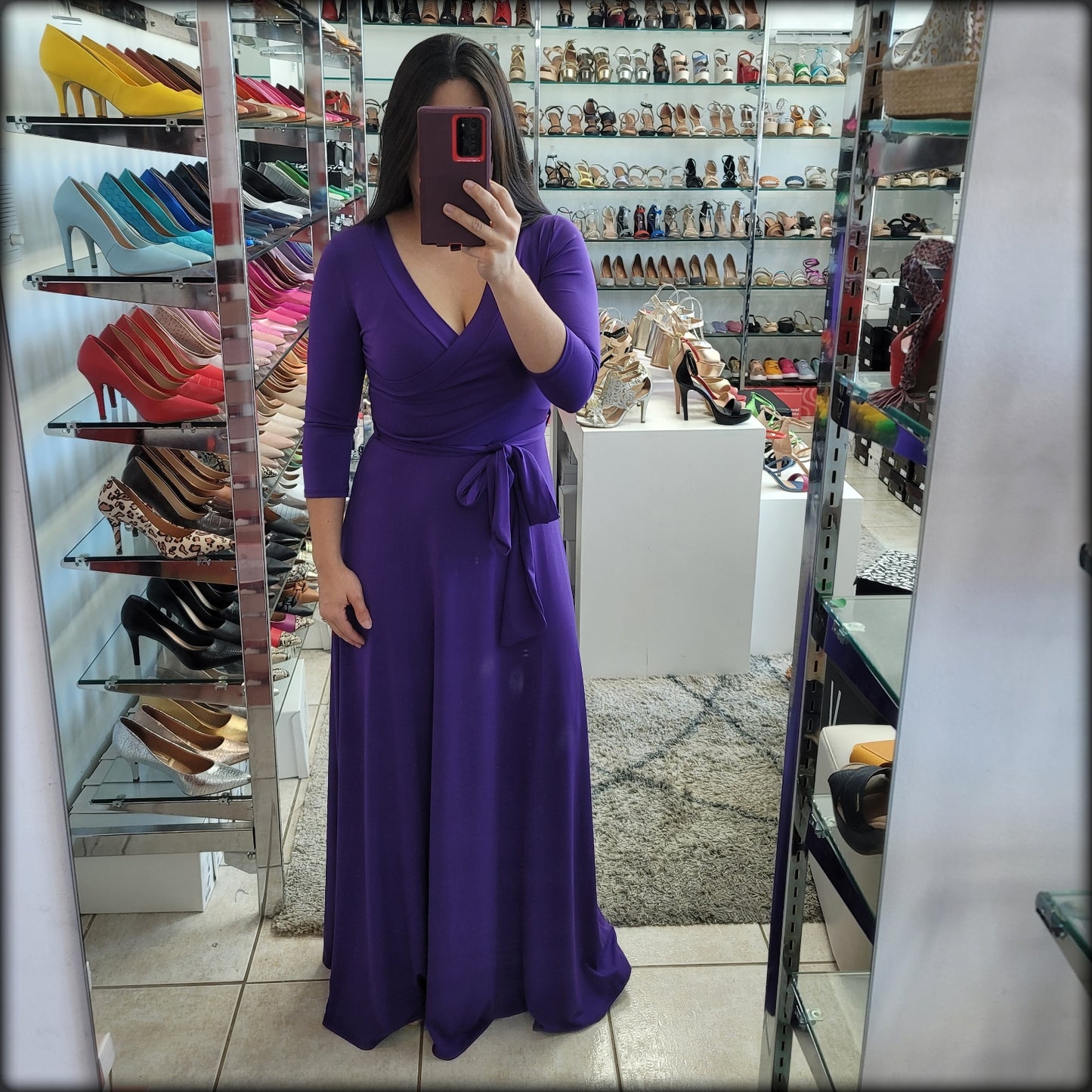 MAXIDRESS MANGA 3/4 VIOLETA