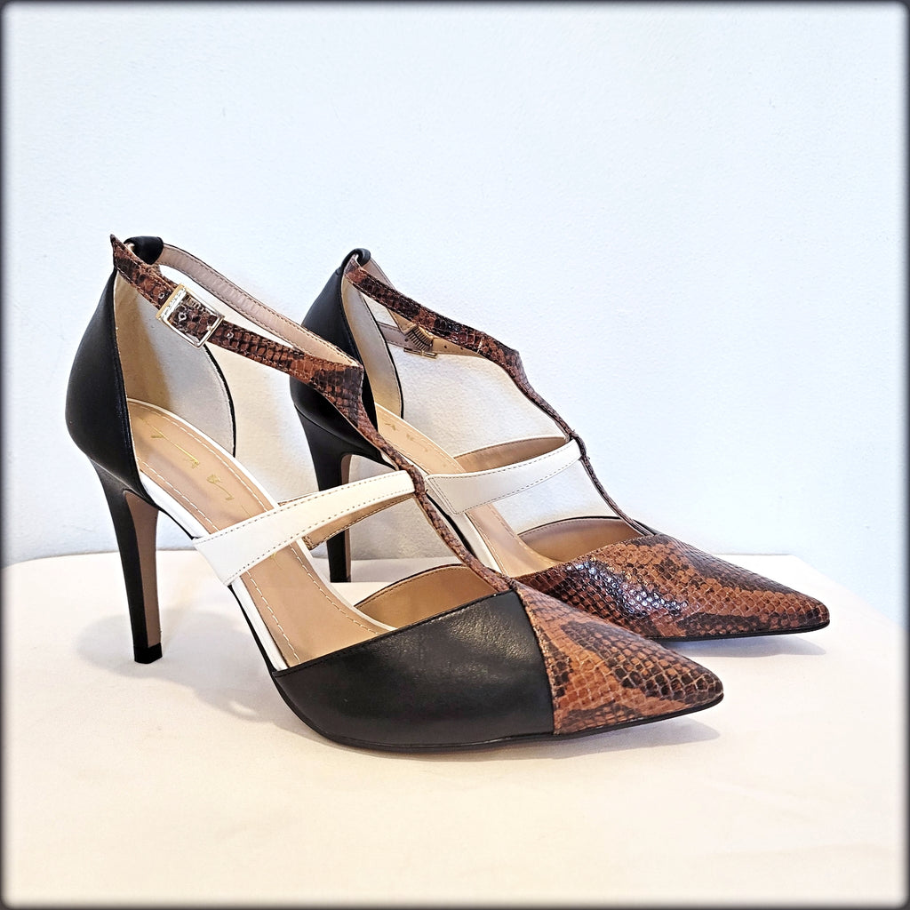 Tabitha Leather Python Conhaque