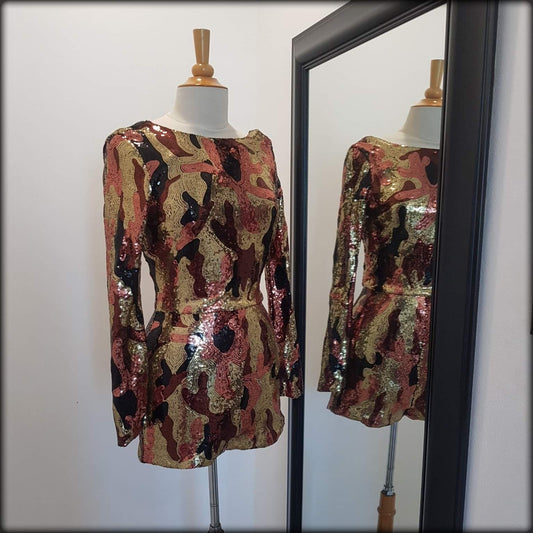 ROMPER CAMUFLAJE EN LENTEJUELAS