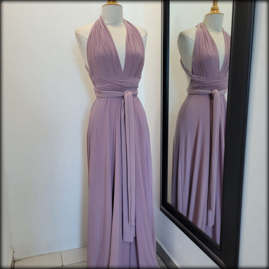 INFINITY DRESS DUSTY MAUVE