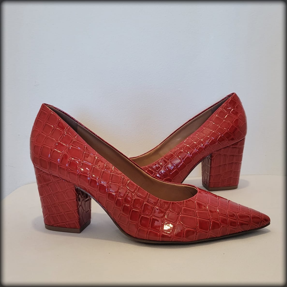 Tabita 100% Leather Croc Vz Ez Taba