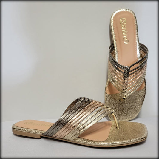 SANTINELLI CHITA CHAMPAGNE COBRE PEWTER COMFORT