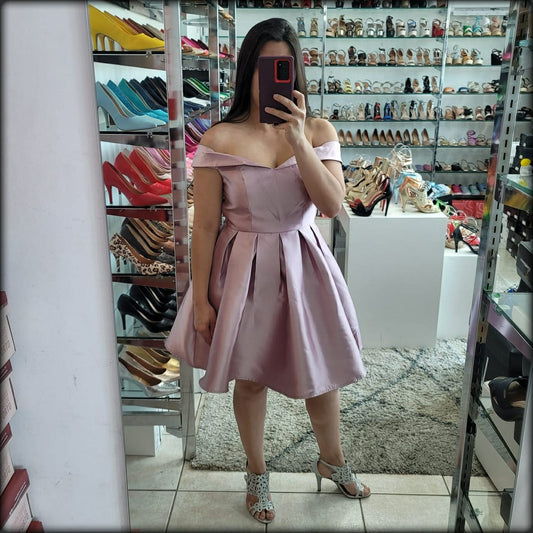 VESTIDO CORTO MAUVE