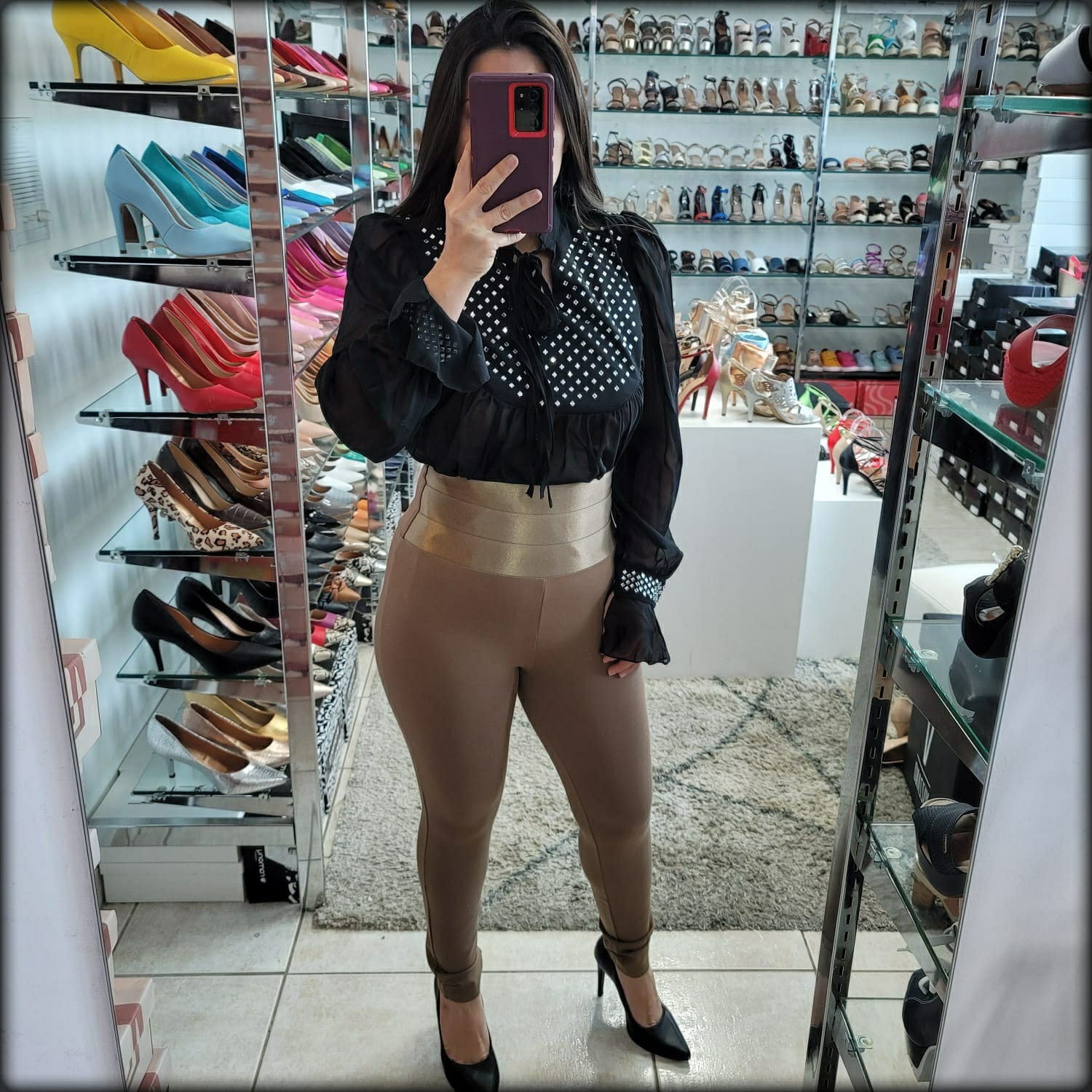 Pantalon Highwaist Khaki Spandex