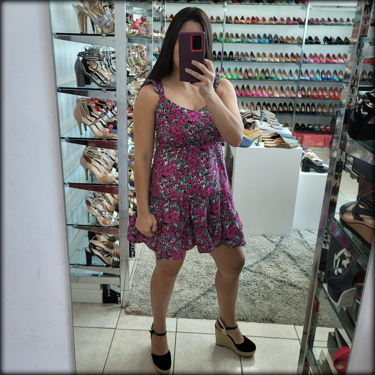 VESTIDO CORTO ESTAMPADO FLORAL