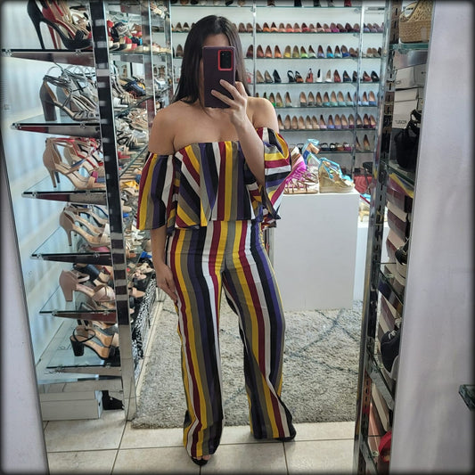 JUMPSUIT DE RAYAS COLORES CALIDO