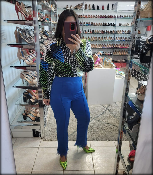 PANTALON LARGO ROYAL PLUMAS (PANTALON PUEDE SER UTULIZADO CON O SIN PLUMAS)