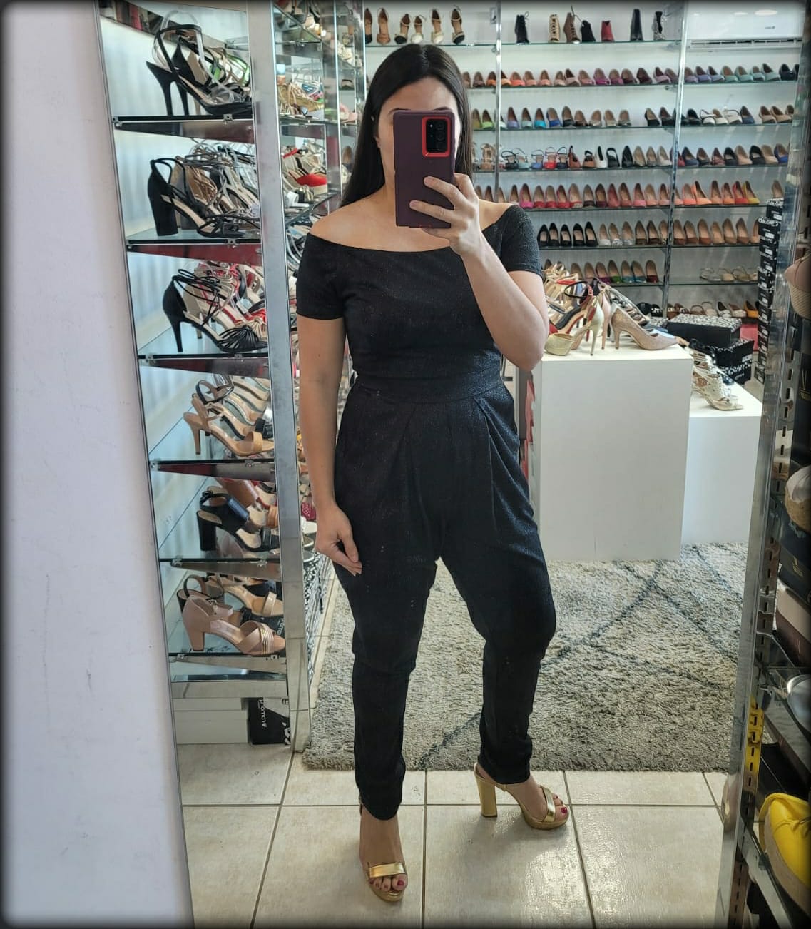 JUMPSUIT NEGRO DE BRILLO