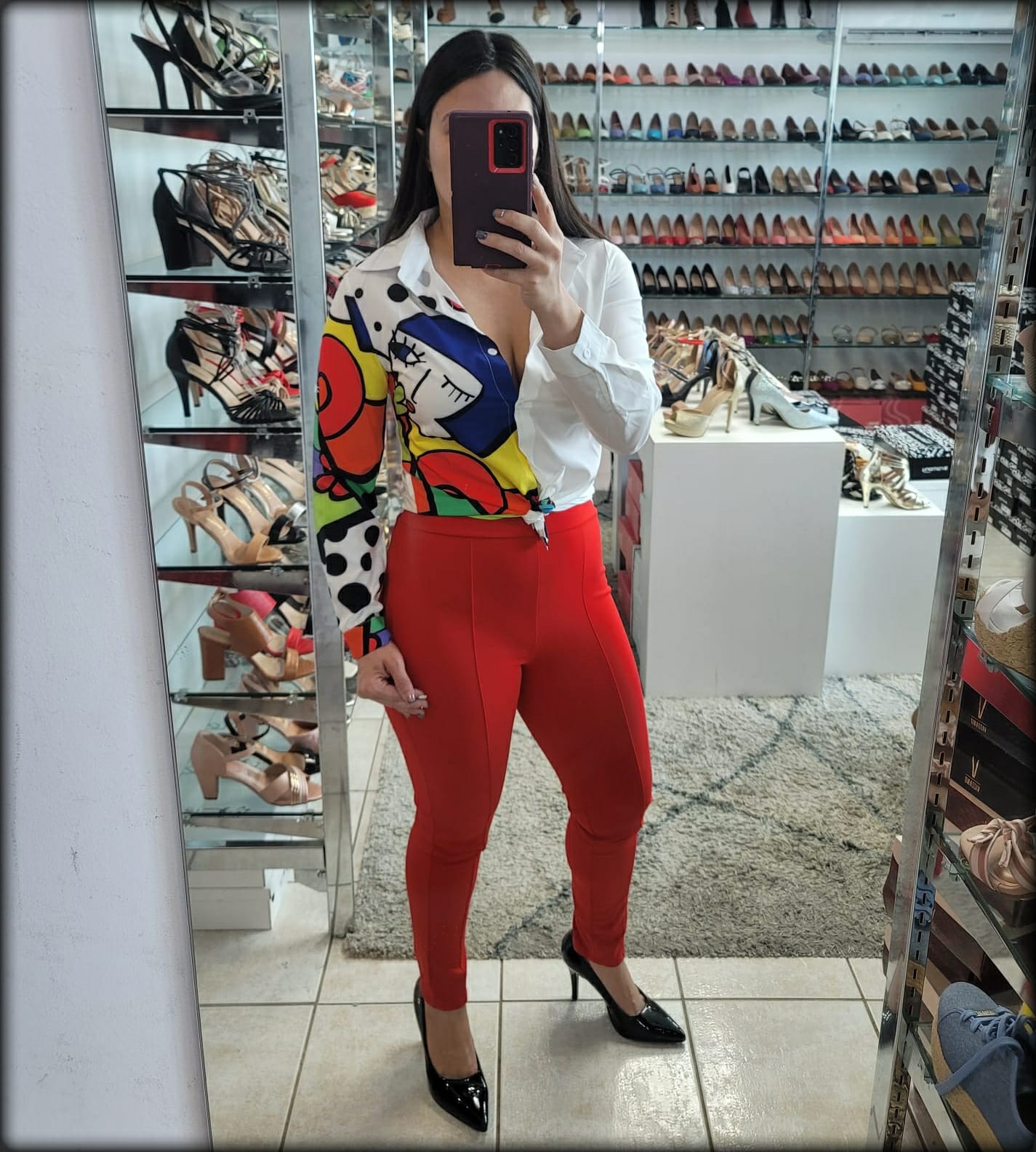 BLUSA MANGA LARGA ESTAMPADO