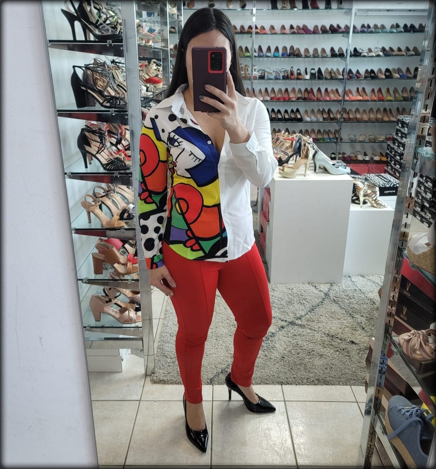 BLUSA MANGA LARGA ESTAMPADO