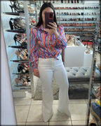 SET TOP MANGA LARGA Y CROP TOP VIOLETA