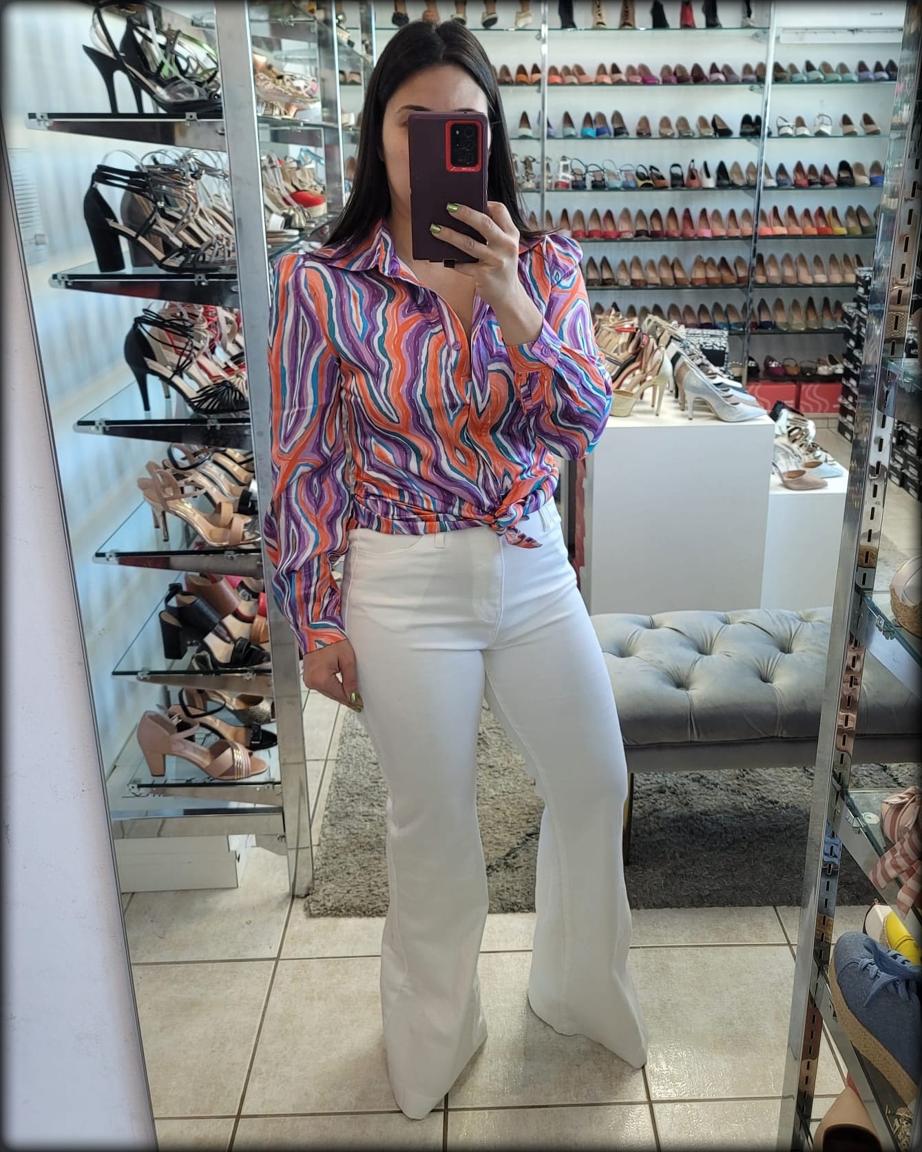 SET TOP MANGA LARGA Y CROP TOP VIOLETA