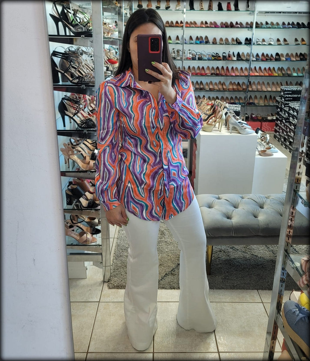 SET TOP MANGA LARGA Y CROP TOP VIOLETA
