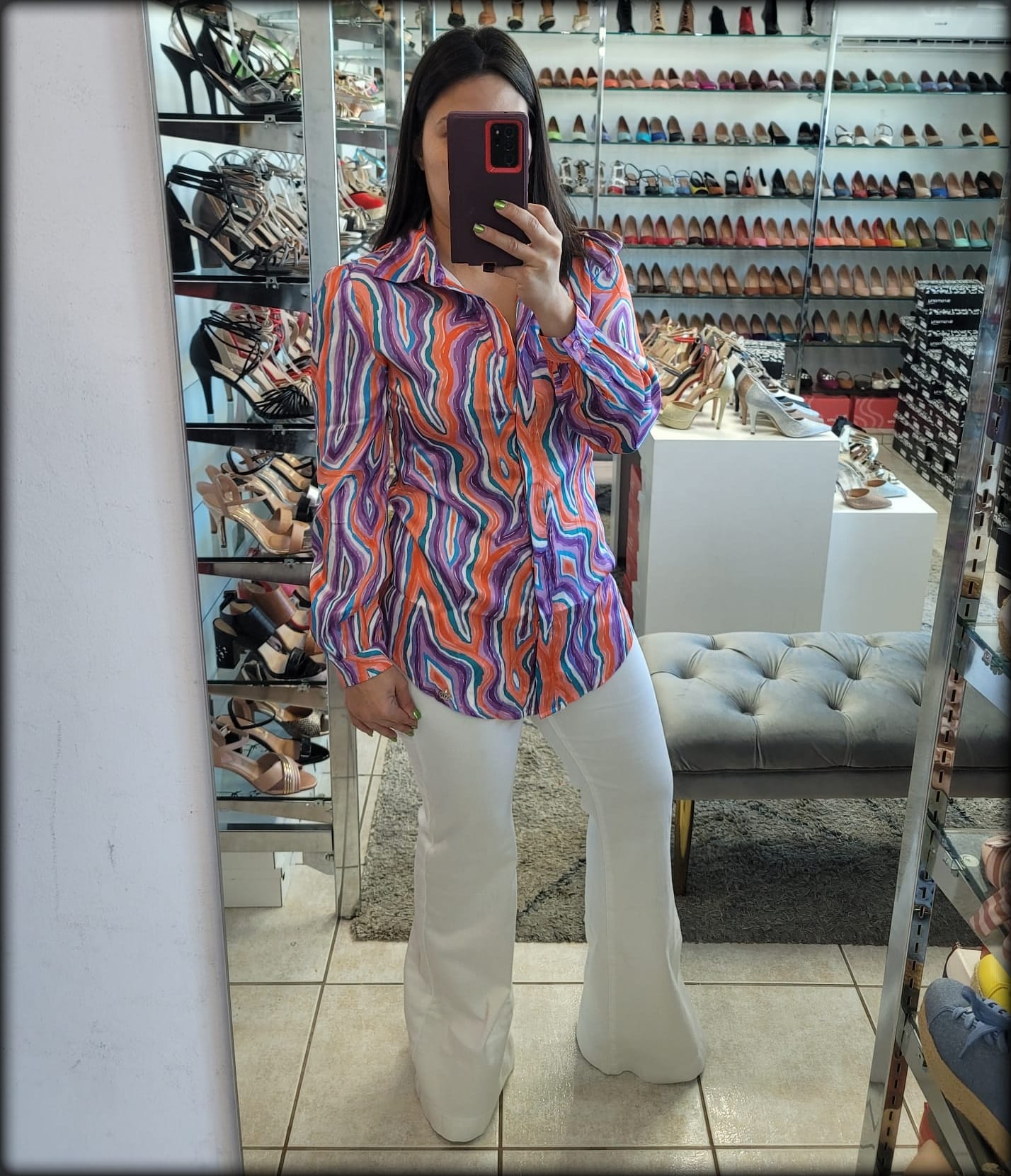 SET TOP MANGA LARGA Y CROP TOP VIOLETA