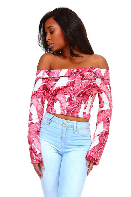 BLUSA CROP OFF SHOULDER